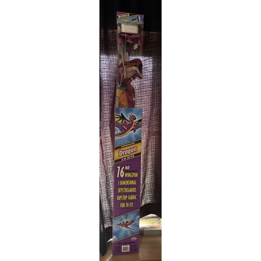 3-D Giant Purple Dragon Kite - 76 inch Wingspan - From x-Kites  Brand New/box